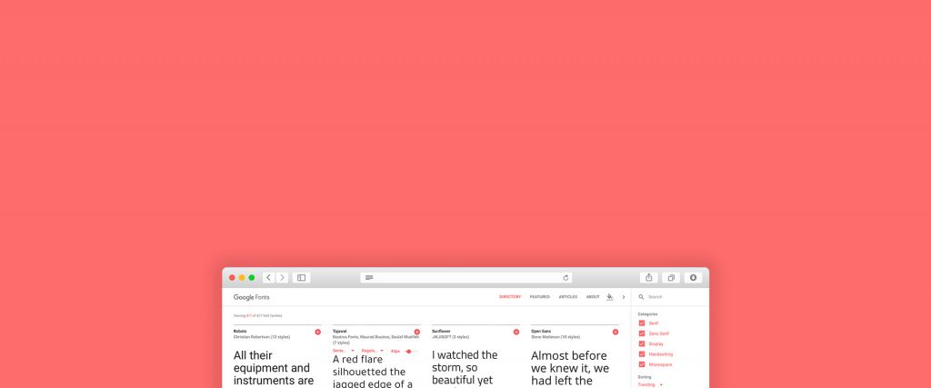 hero google fonts for headings