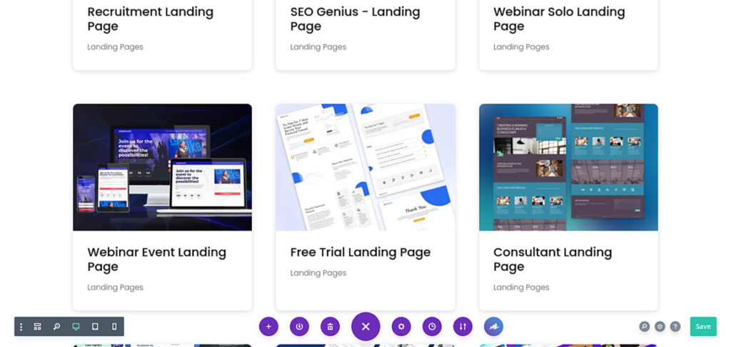 Divi Theme Interface